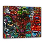 Somewhere Near Oblivion Nightmares Acid Colors Psychedelic Canvas 20  x 16  (Stretched)