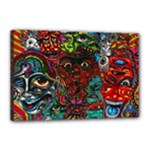 Somewhere Near Oblivion Nightmares Acid Colors Psychedelic Canvas 18  x 12  (Stretched)