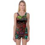 Somewhere Near Oblivion Nightmares Acid Colors Psychedelic One Piece Boyleg Swimsuit