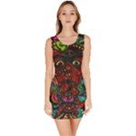 Somewhere Near Oblivion Nightmares Acid Colors Psychedelic Bodycon Dress