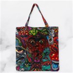 Somewhere Near Oblivion Nightmares Acid Colors Psychedelic Grocery Tote Bag