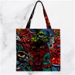 Somewhere Near Oblivion Nightmares Acid Colors Psychedelic Zipper Grocery Tote Bag