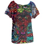 Somewhere Near Oblivion Nightmares Acid Colors Psychedelic Women s Oversized T-Shirt