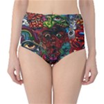 Somewhere Near Oblivion Nightmares Acid Colors Psychedelic Classic High-Waist Bikini Bottoms