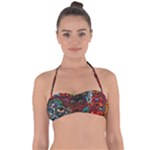 Somewhere Near Oblivion Nightmares Acid Colors Psychedelic Tie Back Bikini Top