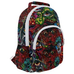 Rounded Multi Pocket Backpack 