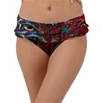 Somewhere Near Oblivion Nightmares Acid Colors Psychedelic Frill Bikini Bottoms