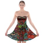 Somewhere Near Oblivion Nightmares Acid Colors Psychedelic Strapless Bra Top Dress