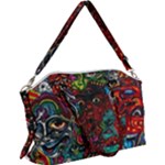 Somewhere Near Oblivion Nightmares Acid Colors Psychedelic Canvas Crossbody Bag