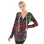 Somewhere Near Oblivion Nightmares Acid Colors Psychedelic Tie Up T-Shirt