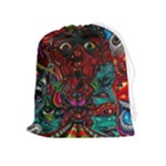 Somewhere Near Oblivion Nightmares Acid Colors Psychedelic Drawstring Pouch (XL)