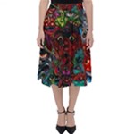 Somewhere Near Oblivion Nightmares Acid Colors Psychedelic Classic Midi Skirt