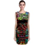 Somewhere Near Oblivion Nightmares Acid Colors Psychedelic Classic Sleeveless Midi Dress