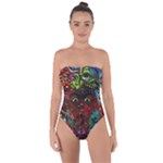 Somewhere Near Oblivion Nightmares Acid Colors Psychedelic Tie Back One Piece Swimsuit