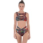 Somewhere Near Oblivion Nightmares Acid Colors Psychedelic Bandaged Up Bikini Set 