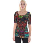 Somewhere Near Oblivion Nightmares Acid Colors Psychedelic Wide Neckline T-Shirt