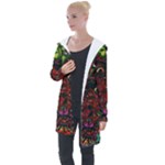 Somewhere Near Oblivion Nightmares Acid Colors Psychedelic Longline Hooded Cardigan