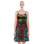 Somewhere Near Oblivion Nightmares Acid Colors Psychedelic Spaghetti Strap Velvet Dress