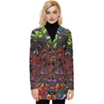 Somewhere Near Oblivion Nightmares Acid Colors Psychedelic Button Up Hooded Coat 