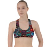 Somewhere Near Oblivion Nightmares Acid Colors Psychedelic Criss Cross Racerback Sports Bra