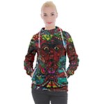 Somewhere Near Oblivion Nightmares Acid Colors Psychedelic Women s Hooded Pullover