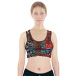 Somewhere Near Oblivion Nightmares Acid Colors Psychedelic Sports Bra With Pocket