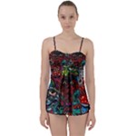 Somewhere Near Oblivion Nightmares Acid Colors Psychedelic Babydoll Tankini Set
