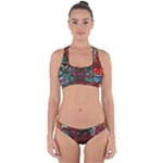 Somewhere Near Oblivion Nightmares Acid Colors Psychedelic Cross Back Hipster Bikini Set