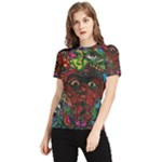 Somewhere Near Oblivion Nightmares Acid Colors Psychedelic Women s Short Sleeve Rash Guard