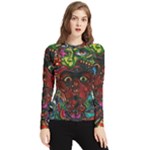 Somewhere Near Oblivion Nightmares Acid Colors Psychedelic Women s Long Sleeve Rash Guard