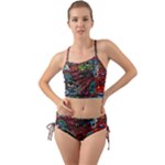 Somewhere Near Oblivion Nightmares Acid Colors Psychedelic Mini Tank Bikini Set