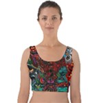 Somewhere Near Oblivion Nightmares Acid Colors Psychedelic Velvet Crop Top