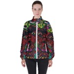 Somewhere Near Oblivion Nightmares Acid Colors Psychedelic Women s High Neck Windbreaker