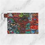 Somewhere Near Oblivion Nightmares Acid Colors Psychedelic Canvas Cosmetic Bag (Medium)
