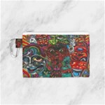 Somewhere Near Oblivion Nightmares Acid Colors Psychedelic Canvas Cosmetic Bag (Small)