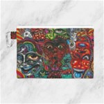 Somewhere Near Oblivion Nightmares Acid Colors Psychedelic Canvas Cosmetic Bag (Large)