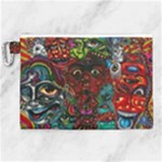 Somewhere Near Oblivion Nightmares Acid Colors Psychedelic Canvas Cosmetic Bag (XL)