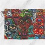Somewhere Near Oblivion Nightmares Acid Colors Psychedelic Canvas Cosmetic Bag (XXXL)