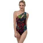 Somewhere Near Oblivion Nightmares Acid Colors Psychedelic To One Side Swimsuit