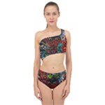 Somewhere Near Oblivion Nightmares Acid Colors Psychedelic Spliced Up Two Piece Swimsuit