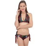 Somewhere Near Oblivion Nightmares Acid Colors Psychedelic Tie It Up Bikini Set