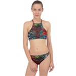 Somewhere Near Oblivion Nightmares Acid Colors Psychedelic Halter Bikini Set