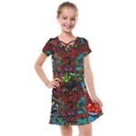 Somewhere Near Oblivion Nightmares Acid Colors Psychedelic Kids  Cross Web Dress