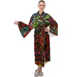 Somewhere Near Oblivion Nightmares Acid Colors Psychedelic Maxi Velvet Kimono
