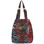 Somewhere Near Oblivion Nightmares Acid Colors Psychedelic Center Zip Backpack
