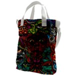 Somewhere Near Oblivion Nightmares Acid Colors Psychedelic Canvas Messenger Bag