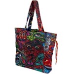 Somewhere Near Oblivion Nightmares Acid Colors Psychedelic Drawstring Tote Bag