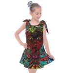 Somewhere Near Oblivion Nightmares Acid Colors Psychedelic Kids  Tie Up Tunic Dress