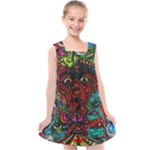 Somewhere Near Oblivion Nightmares Acid Colors Psychedelic Kids  Cross Back Dress