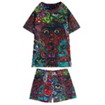 Somewhere Near Oblivion Nightmares Acid Colors Psychedelic Kids  Swim T-Shirt and Shorts Set